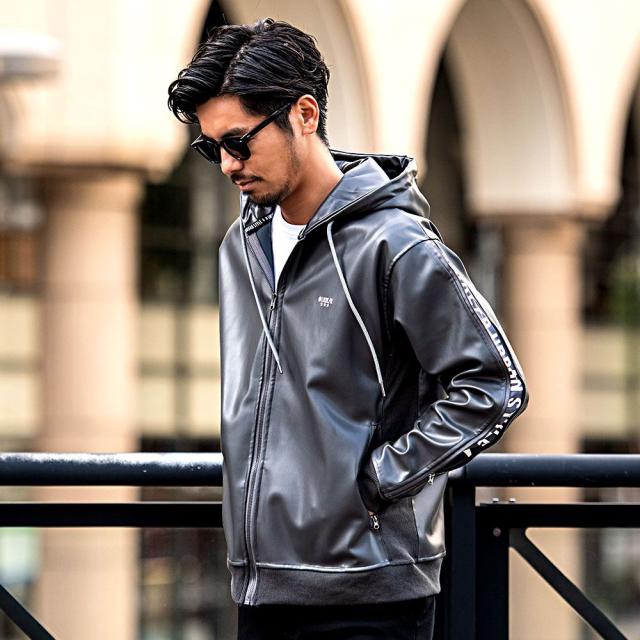 パーカー メンズ おしゃれ アウター ジップパーカー ジップアップ