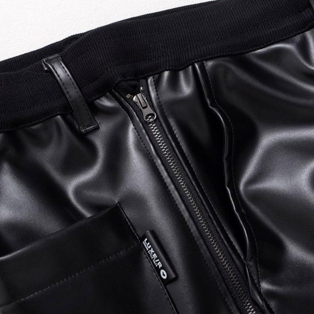 ブラック合成皮革カジュアルパンツ 楽天市場】BLACK VARIA ブラックバリア blackvaria レザーパンツ