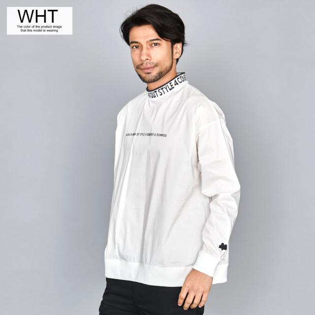 トレーナー メンズ モックネック スウェット スエット プルオーバー ロゴ トップス ストレッチ ホワイト ブラック グレー ベージュ 黒 白 M L XL ゴルフ スポーツ ユニセックス LUXE R ラグジュ 20代 30代 40代 服 秋 冬 秋冬 男 男性 ファッション [45852] トレーナー メンズ モックネック スウェット スエット プルオーバー