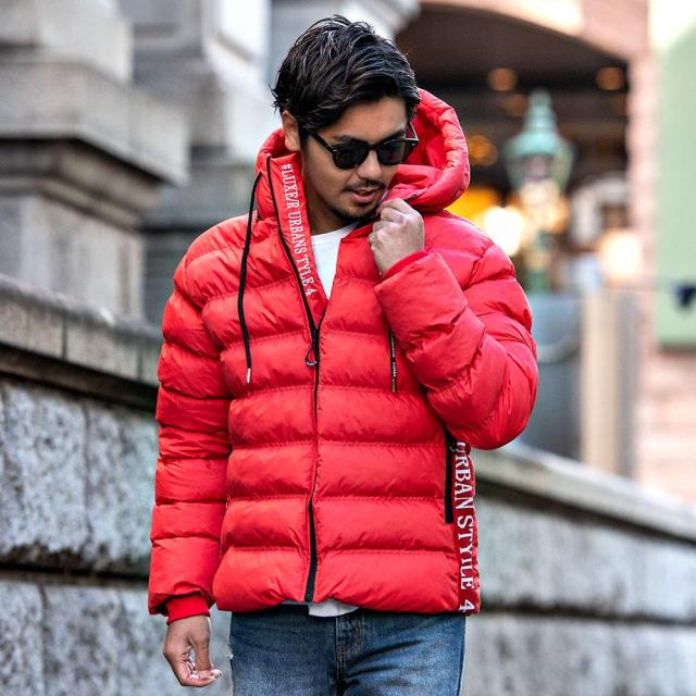 中綿ジャケット メンズ ジャケット アウター 中綿ブルゾン ブルゾン ロゴ 刺繍 中綿 防寒着 暖かい ジャンパー ジャンバー M L XL ブラック 白 赤 黒 スポーツ ラグジュ LUXE R 大人 20代 30代 40代 ユニセックス 男性 男 服 秋 冬 秋冬 冬服 ファッション [45873] 中綿ジャケット メンズ ジャケット アウター 中綿ブルゾン ブルゾン