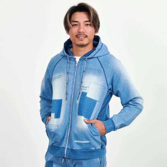 パーカー メンズ ジップパーカー アウター セットアップ可 ジップ