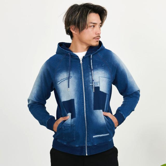 パーカー メンズ ジップパーカー アウター セットアップ可 ジップ