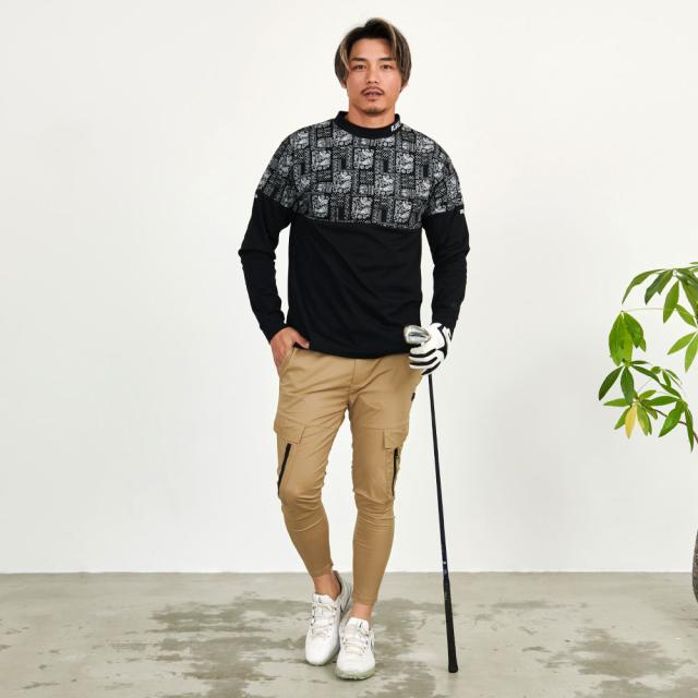 カットソー メンズ モックネック 長袖Tシャツ ロンT 長袖 Tシャツ