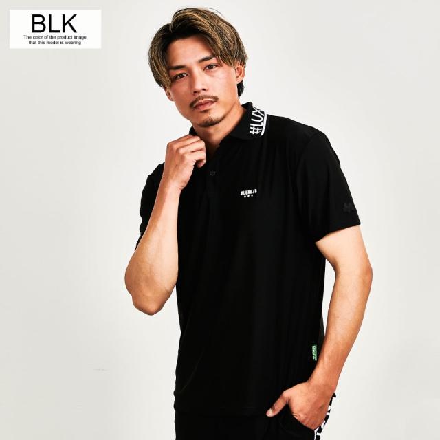 ポロシャツ メンズ 半袖 ブランド 半袖ポロシャツ ゴルフ ゴルフウェア POLO ジャガード スキッパーポロ ロゴ 立ち襟 ホワイト ブラック 白 黒 トップス カットソー LUXE R ラグジュ 20代 30代 40代 ユニセックス 男性 男 服 春 春服 夏 夏服 春夏 ファッション [45992]_6