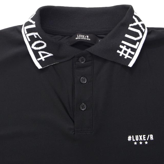 ポロシャツ メンズ 半袖 ブランド 半袖ポロシャツ ゴルフ ゴルフウェア POLO ジャガード スキッパーポロ ロゴ 立ち襟 ホワイト ブラック 白 黒 トップス カットソー LUXE R ラグジュ 20代 30代 40代 ユニセックス 男性 男 服 春 春服 夏 夏服 春夏 ファッション [45992]_10
