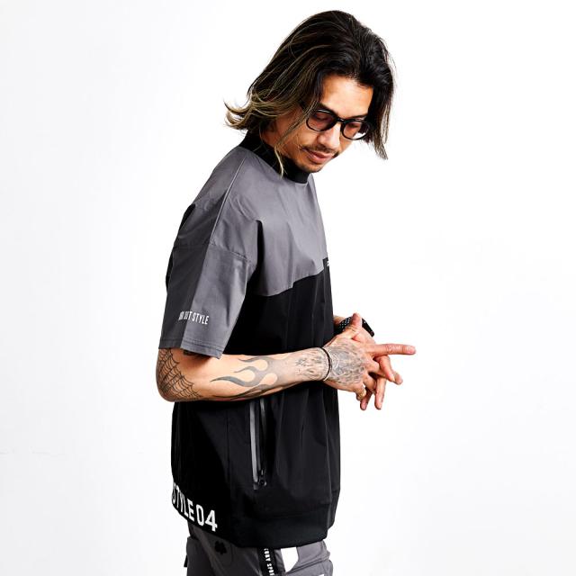 Tシャツ メンズ 半袖 ブランド おしゃれ 半袖Tシャツ ナイロン ストレッチ 伸縮 プリント ブランドロゴ モックネックネック ゴルフ ゴルフウェア 大人 LUXE R ラグジュ スポーツ 20代 30代 40代 ユニセックス 男性 男 服 春 春服 夏 夏服 春夏 ファッション [45998] Tシャツ メンズ 半袖 ブランド おしゃれ 半袖Tシャツ ナイロン