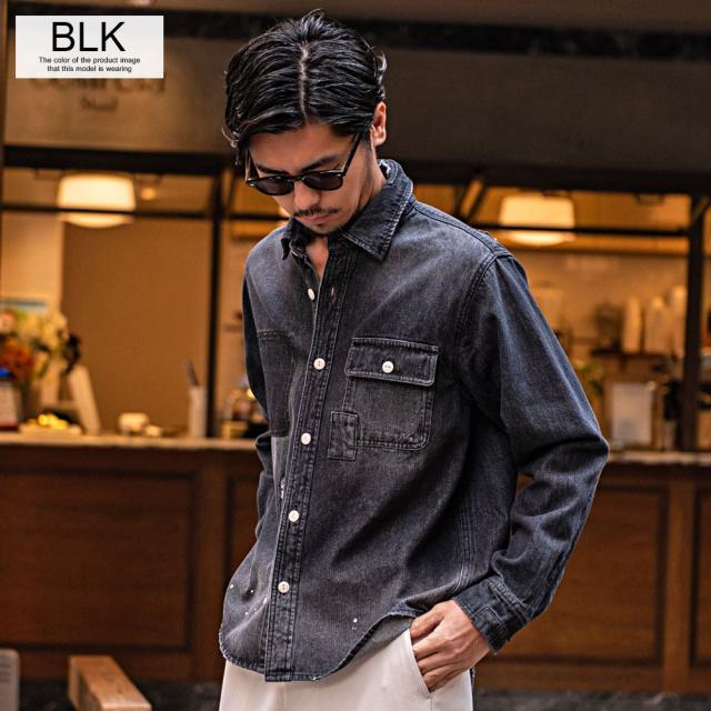 シャツ メンズ ブランド おしゃれ 長袖 長袖シャツ デニムシャツ 大人