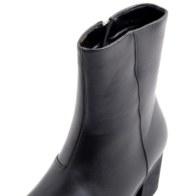 ショートブーツ ミドルブーツ メンズ 靴 サイドジップ 厚底 ヒールブーツ 合成皮革 PUレザー シンプル ブラック 黒 ヴィジュアル系 ビジュアル系 V系 visualkei 25cm 25.5cm 26cm 26.5cm 27cm 27.5cm LOVE HUNTER ファッション メンズ靴 即日発送 [6839]