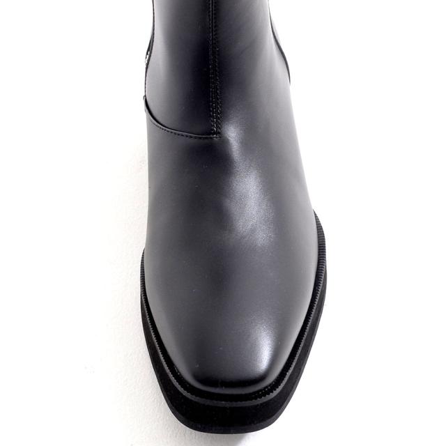 ショートブーツ ミドルブーツ メンズ 靴 サイドジップ 厚底 ヒールブーツ 合成皮革 PUレザー シンプル ブラック 黒 ヴィジュアル系 ビジュアル系 V系 visualkei 25cm 25.5cm 26cm 26.5cm 27cm 27.5cm LOVE HUNTER ファッション メンズ靴 即日発送 [6839]