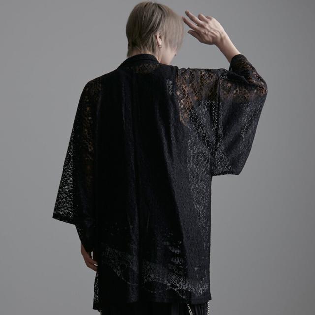 カーディガン メンズ ガウン シアー レース ファッション 服 羽織 着物 