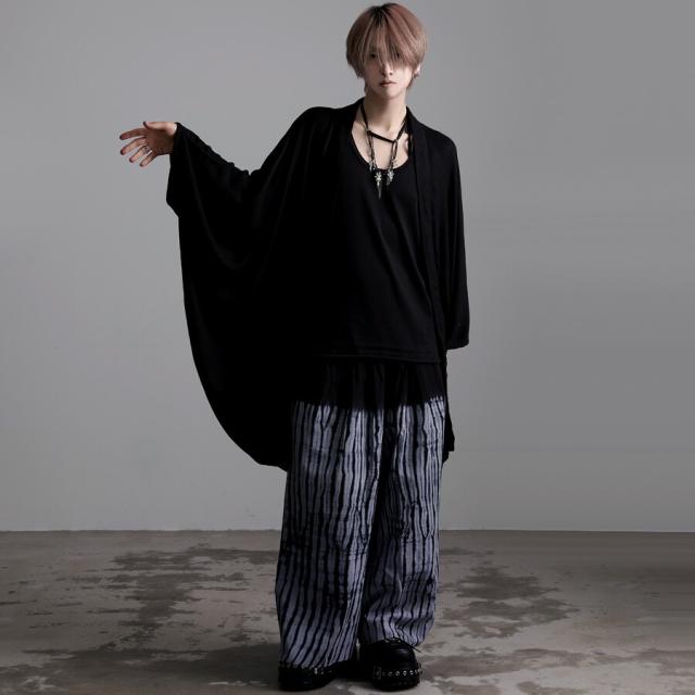 ワイドパンツ メンズ ブランド おしゃれ 和装 タイダイ柄 総柄