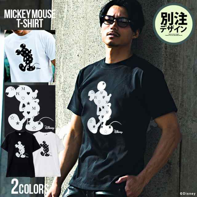 Tシャツ メンズ 半袖 ミッキーマウス Disney ディズニー 別注 トップス カットソー キャラクター ブランド プリント 黒 白 レディース ユの通販はau Pay マーケット Silver Bullet シルバーバレット