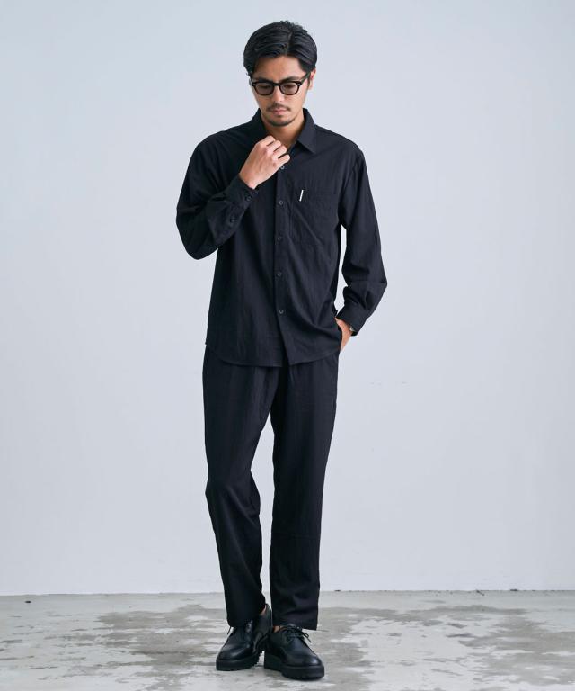 セットアップ メンズ おしゃれ 上下セット 2点セット 長袖シャツ シャツ ワイドパンツ イージーパンツ ストレッチ 伸縮性 BENUSTA ベヌスタ モード きれいめ 無地 大人 20代 30代 40代 50代 ちょいワル ユニセックス 男性 服 春 夏 春夏 ファッション [BENUCCR26s-036]_13