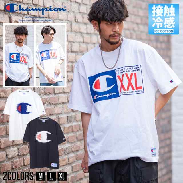 Champion チャンピオン Tシャツ メンズ 接触冷感 加工 ブランド おしゃれ 半袖 半袖Tシャツ 大きいサイズ 無地 ロゴ ワンポイント 刺繍 トップス カットソー 白T 白Tシャツ 綿 ユニセックス M L XL 服 父の日 春 夏 春服 夏服 即日発送 [C3-X326]の通販は 6,050円