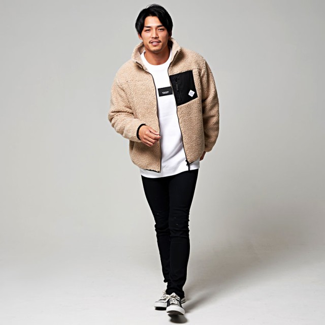 ボア ブルゾン メンズ アウター ジャケット 大人 ボアジャケット