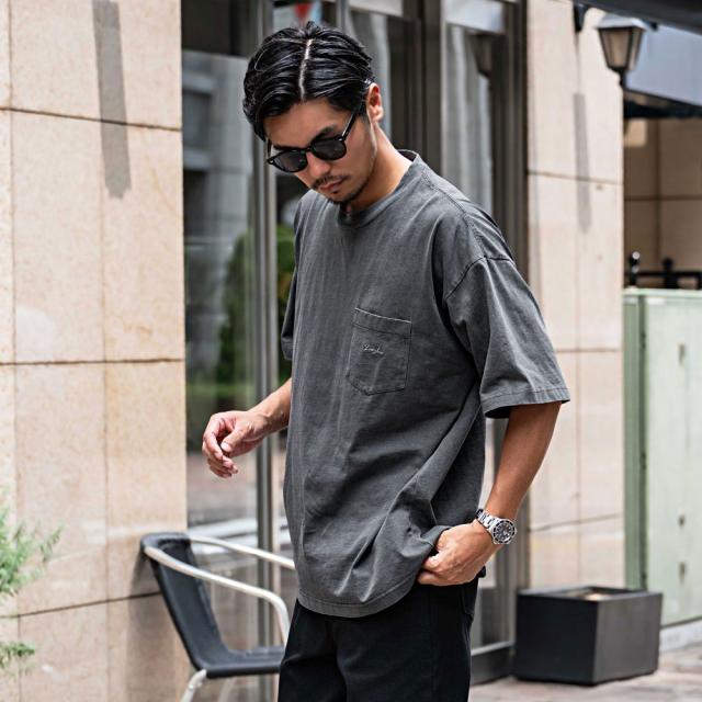 Tシャツ メンズ 半袖 ブランド 半袖Tシャツ ポケT ポケット付き 刺繍