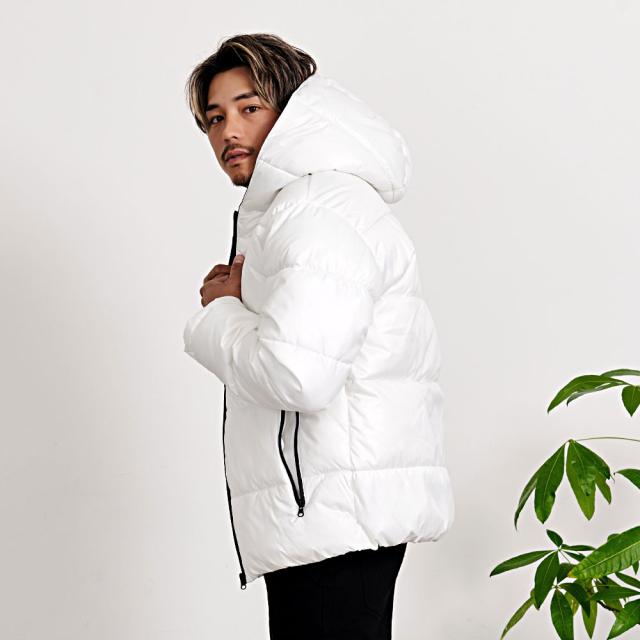 中綿ブルゾン アウター メンズ 中綿ジャケット エナメルコーティング