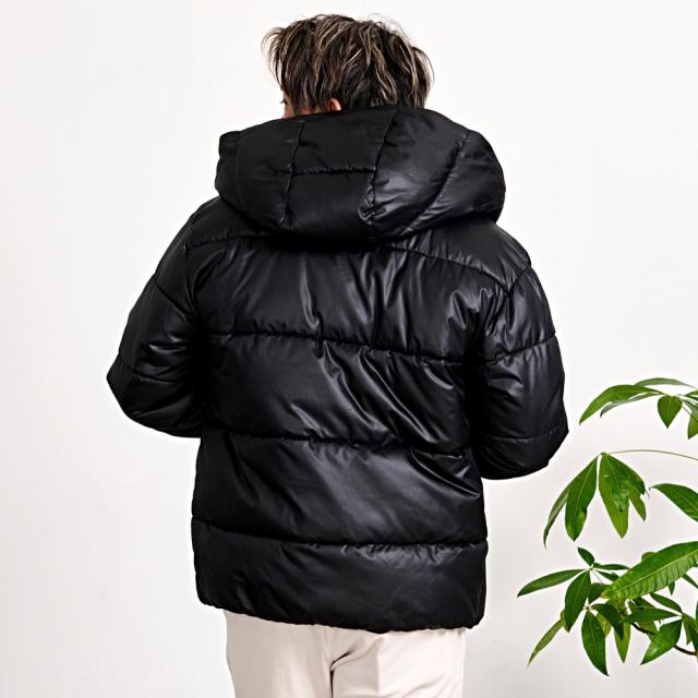 中綿ブルゾン アウター メンズ 中綿ジャケット エナメルコーティング