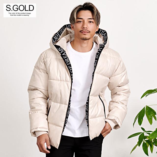 中綿ブルゾン アウター メンズ 中綿ジャケット エナメルコーティング