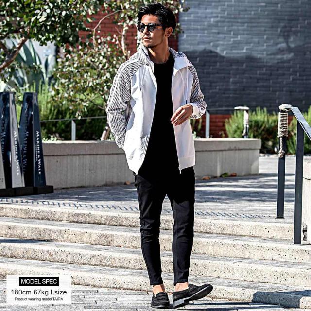 パーカー メンズ ブルゾン マウンテンパーカー ワッフル サーマル