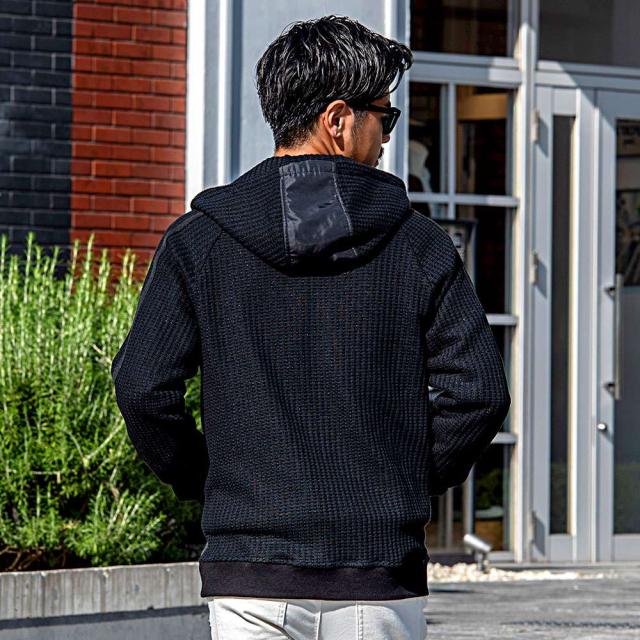 パーカー メンズ ブルゾン マウンテンパーカー ワッフル サーマル