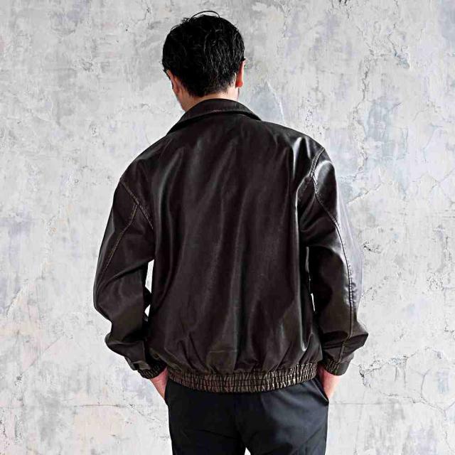 レザージャケット メンズ アウター ブランド レザーブルゾン PUレザー