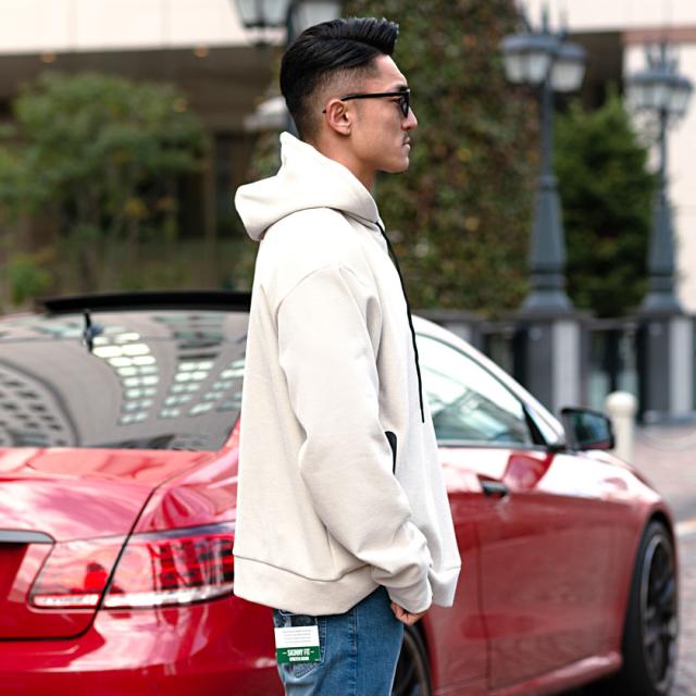 パーカー メンズ 長袖 トップス スウェット スエット プルオーバー 止