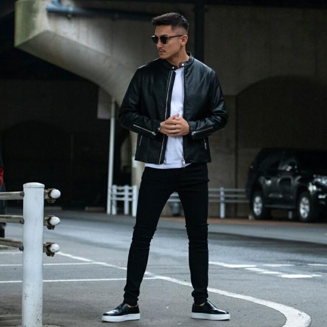 ライダースジャケット シングル メンズ ブランド 大人 アウター PU