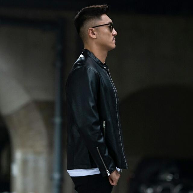 ライダースジャケット シングル メンズ ブランド 大人 アウター PU