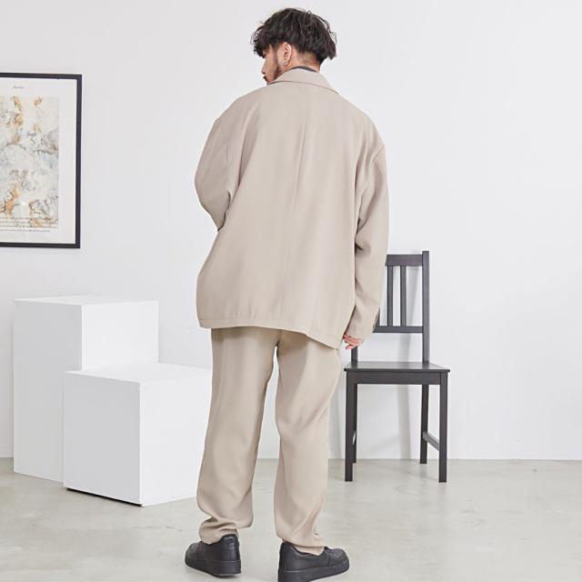 セットアップ メンズ テーラードジャケット 大人 おしゃれ テーラード ジャケット 大きいサイズ ストレッチ 伸縮 テレワーク 在宅勤務 長袖 ユニセックス 服 シンプル 無地 スーツ 父の日 春 夏 春服 夏服メンズファッション 即日発送 [CAHP23-04]_11
