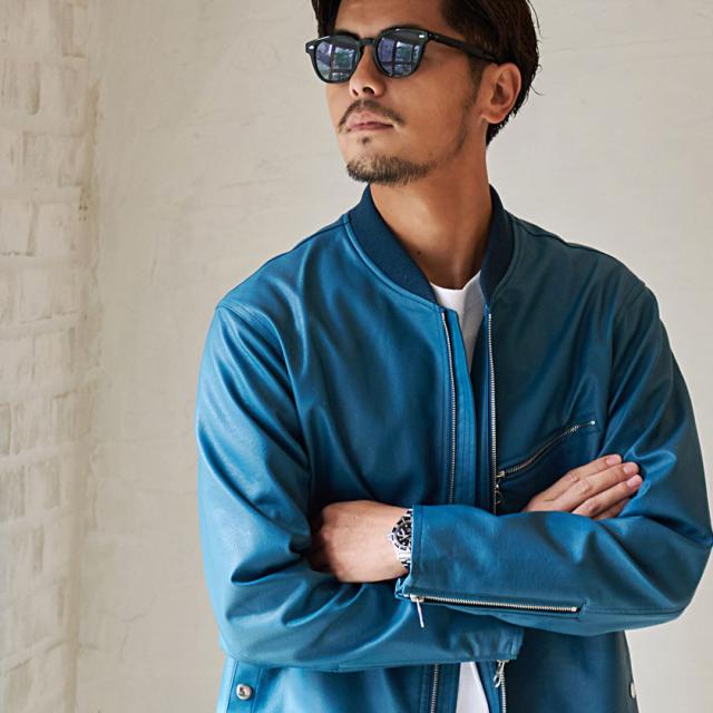 レザージャケット メンズ PUレザー ブルゾン ライダース MA-1 MA1 ボンバージャケット ブランド 大きいサイズ アウター おしゃれ 大人 ジャケット 革ジャン シングル 防寒 暖かい ブラック 黒 ユニセックス 男性 男 服 秋 冬 秋冬 ファッション 即日発送 [CAHP23-21]_10