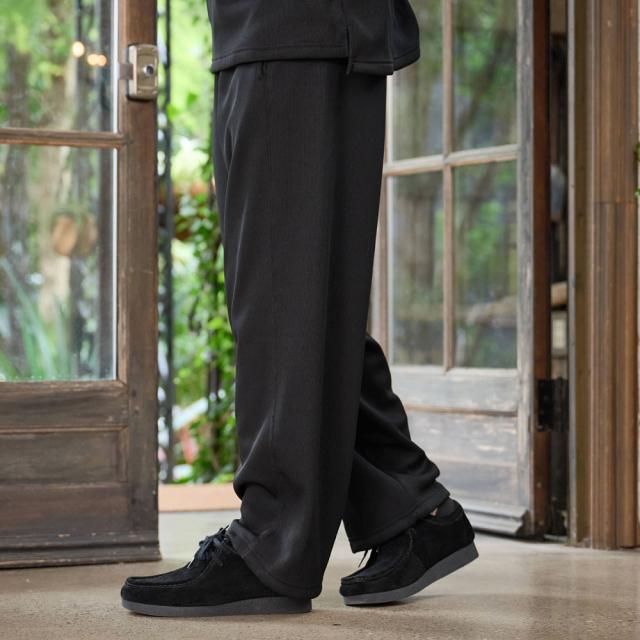 ワイドパンツ メンズ ブランド 裏起毛 ドビー素材 スウェットパンツ イージーパンツ ウエストゴム ゆったり ストレート シンプル 無地 セットアップ可能 CavariA 大人 20代 30代 40代 50代 ちょいワル ユニセックス 男性 男 服 秋 冬 秋冬 ファッション [CAHP25-39]_4