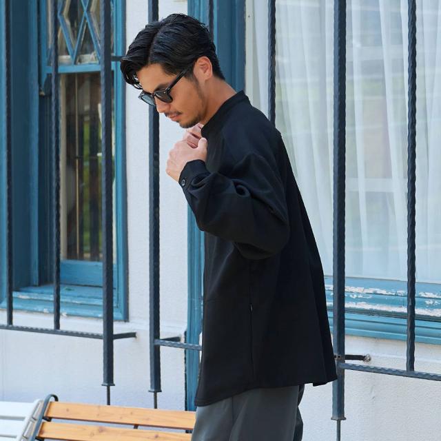 シャツ メンズ 長袖 長袖シャツ ブランド おしゃれ カジュアルシャツ 大きいサイズ トップス インナー プルオーバー ハーフジップ バンドカラー スキッパー 無地 シンプル CavariA 大人 20代 30代 40代 50代 ちょいワル ユニセックス 男性 男 服 秋 冬 秋冬 [CAHP25-40]_4
