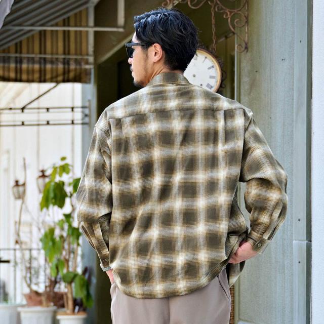チェックシャツ メンズ スピンドルシャツ 長袖シャツ 羽織りシャツ カジュアルシャツ トレンドシャツ チェック柄 大柄チェック シャツジャケット シャツアウター CavariA 大人 20代 30代 40代 50代 ちょいワル ユニセックス 男性 男 服 秋 冬 秋冬 ファッション [CAHP25-41]_11