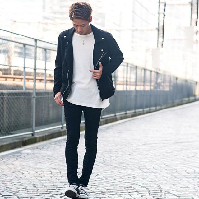 スキニーパンツ デニムパンツ メンズ ブラック 黒 おしゃれ ジーンズ