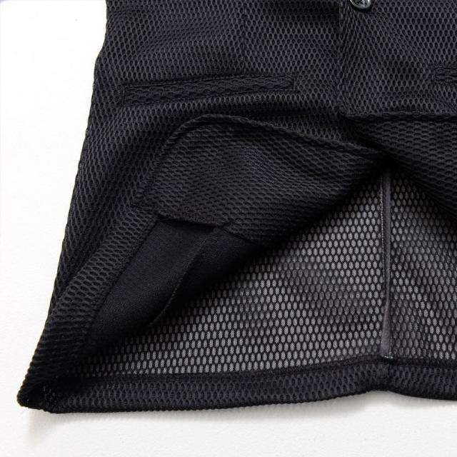 テーラードジャケット メンズ 春 夏 メッシュ素材 涼しい 速乾 軽量 おしゃれ アウター 無地 シンプル 細身 スリム ネイビー ブラック 黒 M L 大人 ビジネス カジュアル きれいめ CavariA 父の日 春服 夏服 メンズファッション 即日発送 [CANG23-13]_14