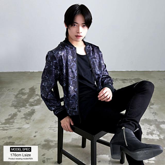 MA-1 メンズ おしゃれ MA-1ジャケット MA1 ボンバージャケット 花柄