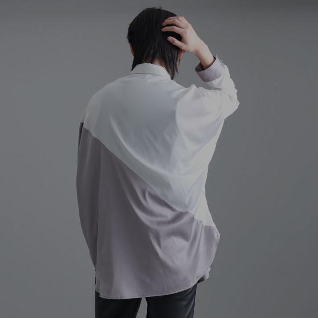 シャツ メンズ 長袖 長袖シャツ おしゃれ 切り替え ネックレス付 トップス 大きいサイズ ホワイト ブラック グレー 黒 白 M L ユニセックス CavariA 男性 服 春服 春 ファッション メンズファッション 20代 30代 40代 父の日 即日発送 [CANG24-11] シャツ メンズ 長袖 長袖シャツ おしゃれ 切り替え ネックレス付