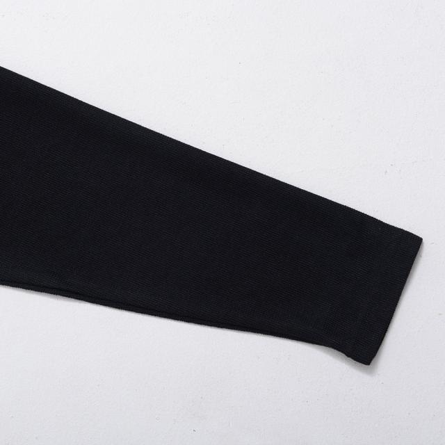 ニット メンズ 長袖 長袖Tシャツ ニットソー ロンT セーター ブランド おしゃれ 配色 ベロア ネックレス付き トップス インナー タートルネック 無地 ストレッチ 伸縮性 グレー ブラック ワイン 黒 上品 きれいめ モード 20代 30代 40代 秋 冬 ファッション [CANG24-80]_11