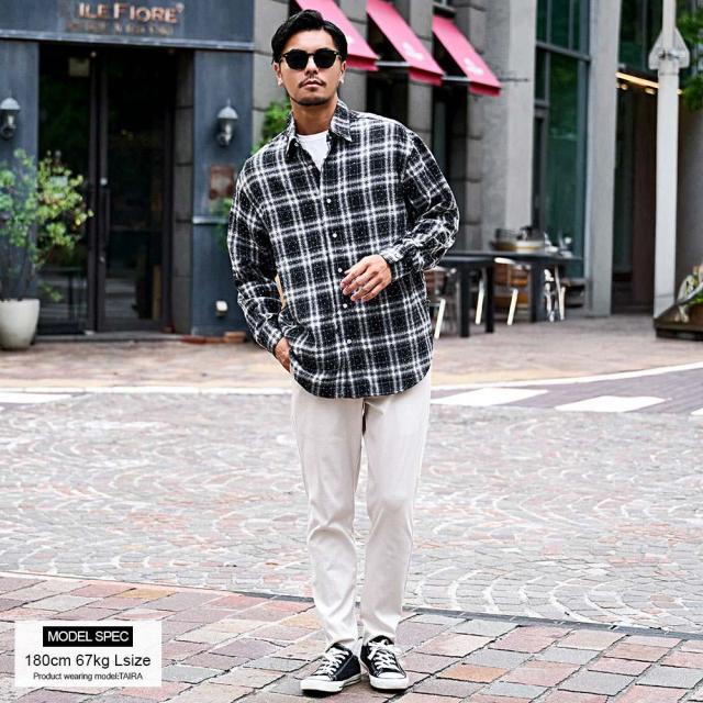 チェックシャツ メンズ ネルシャツ おしゃれ 長袖 シャツ 長袖シャツ