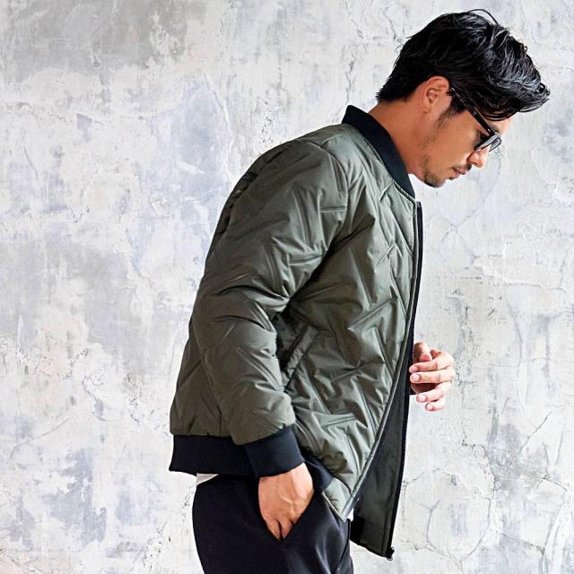 MA-1 メンズ ジャケット ブランド おしゃれ MA1 ボンバージャケット 中綿ジャケット 軽量 ブルゾン ミリタリージャケット シームレス 防寒 防風 暖かい あったか 無地 シンプル CavariA 大人 20代 30代 40代 50代 ちょいワル ユニセックス 男性 男 服 秋 冬 秋冬 [CANG25-65]_13