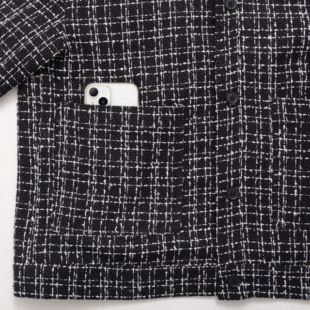 ジャケット メンズ ブルゾン アウター おしゃれ ツイード チェック