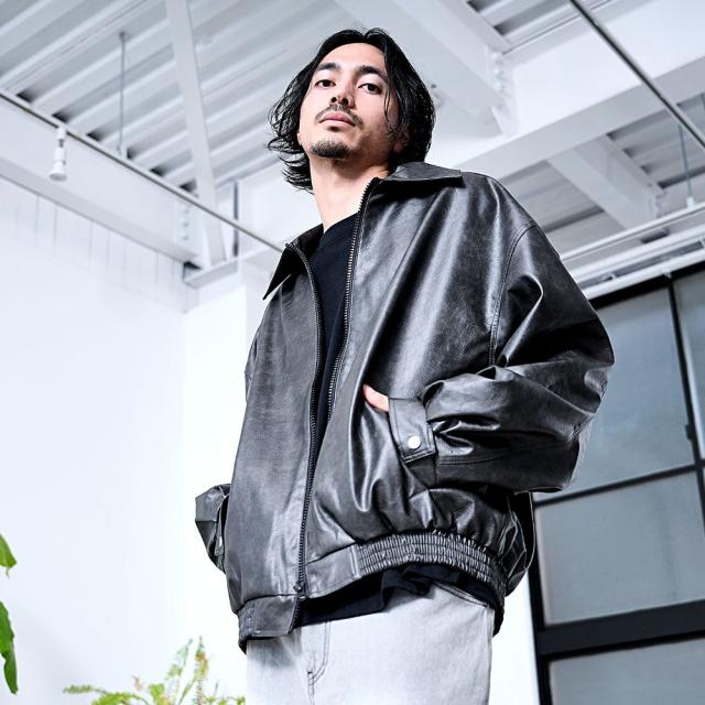レザーブルゾン メンズ ブランド アウター おしゃれ レザー