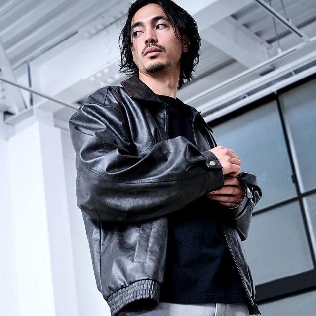 レザーブルゾン メンズ ブランド アウター おしゃれ レザー