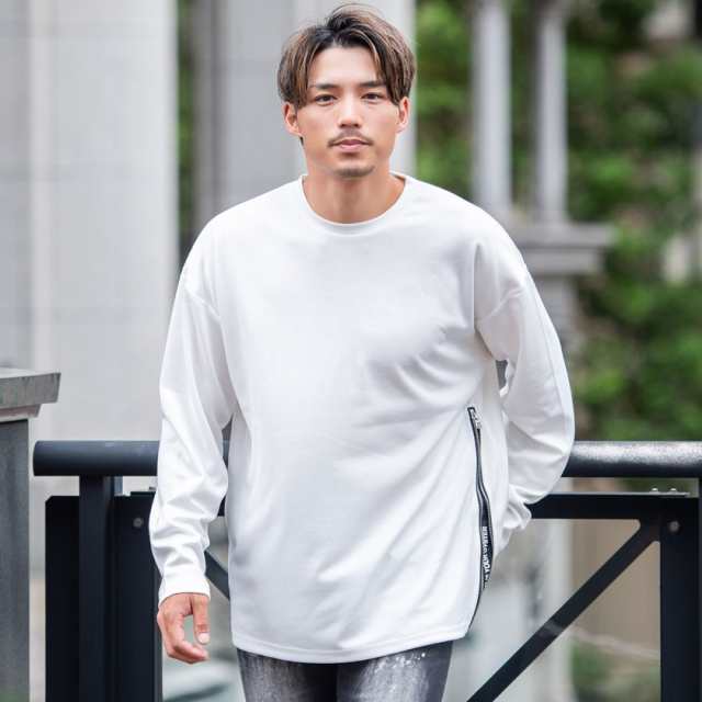 ロンT メンズ 長袖Tシャツ 大きいサイズ 長袖 Tシャツ ロング丈 モード