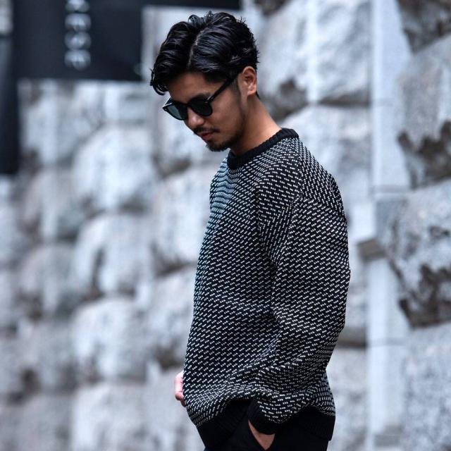 Rくん　north sea clothing バーズアイニット ネイビー North Sea Clothing - All Products