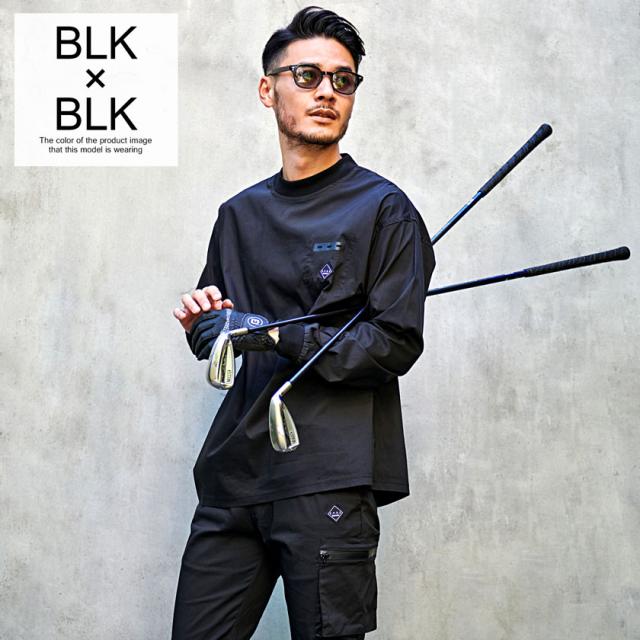 PXG ゴルフウェア メンズ ハイネックTシャツ パンツ2点セット 秋冬