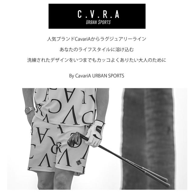 セットアップ メンズ おしゃれ 2点セット 上下セット ゴルフ Tシャツ 半袖 半袖Tシャツ トップス ゴルフパンツ ショートパンツ ハーフパンツ スポーツ パンツ ストレッチ 伸縮 スポーツ 大人 総柄 C.V.R.A 父の日 春 夏 ファッション 即日発送 [CASP24-01]_1