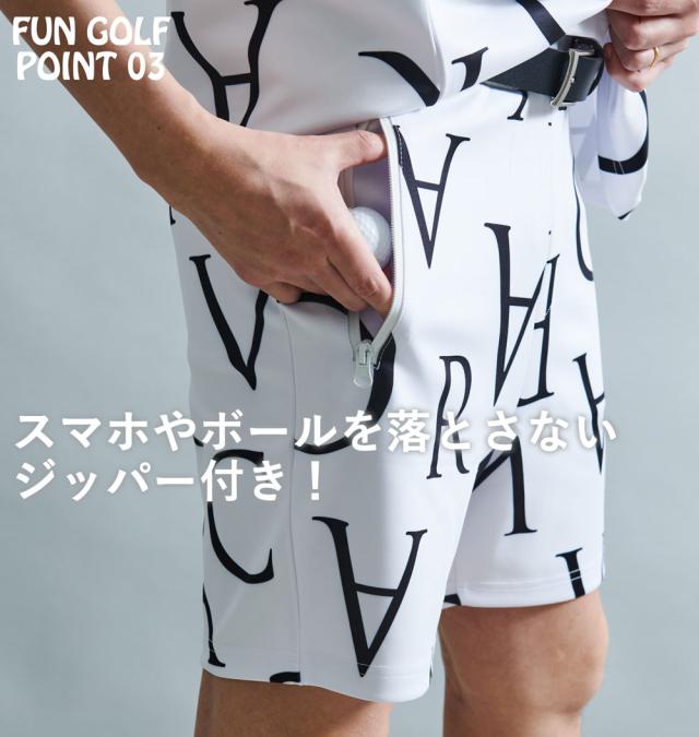 セットアップ メンズ おしゃれ 2点セット 上下セット ゴルフ Tシャツ 半袖 半袖Tシャツ トップス ゴルフパンツ ショートパンツ ハーフパンツ スポーツ パンツ ストレッチ 伸縮 スポーツ 大人 総柄 C.V.R.A 父の日 春 夏 ファッション 即日発送 [CASP24-01]_7