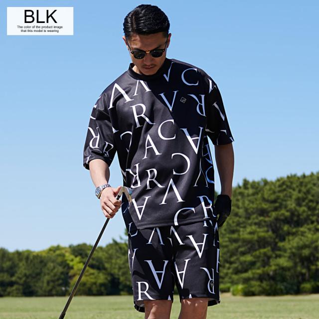 セットアップ メンズ おしゃれ 2点セット 上下セット ゴルフ Tシャツ 半袖 半袖Tシャツ トップス ゴルフパンツ ショートパンツ ハーフパンツ スポーツ パンツ ストレッチ 伸縮 スポーツ 大人 総柄 C.V.R.A 父の日 春 夏 ファッション 即日発送 [CASP24-01]_11
